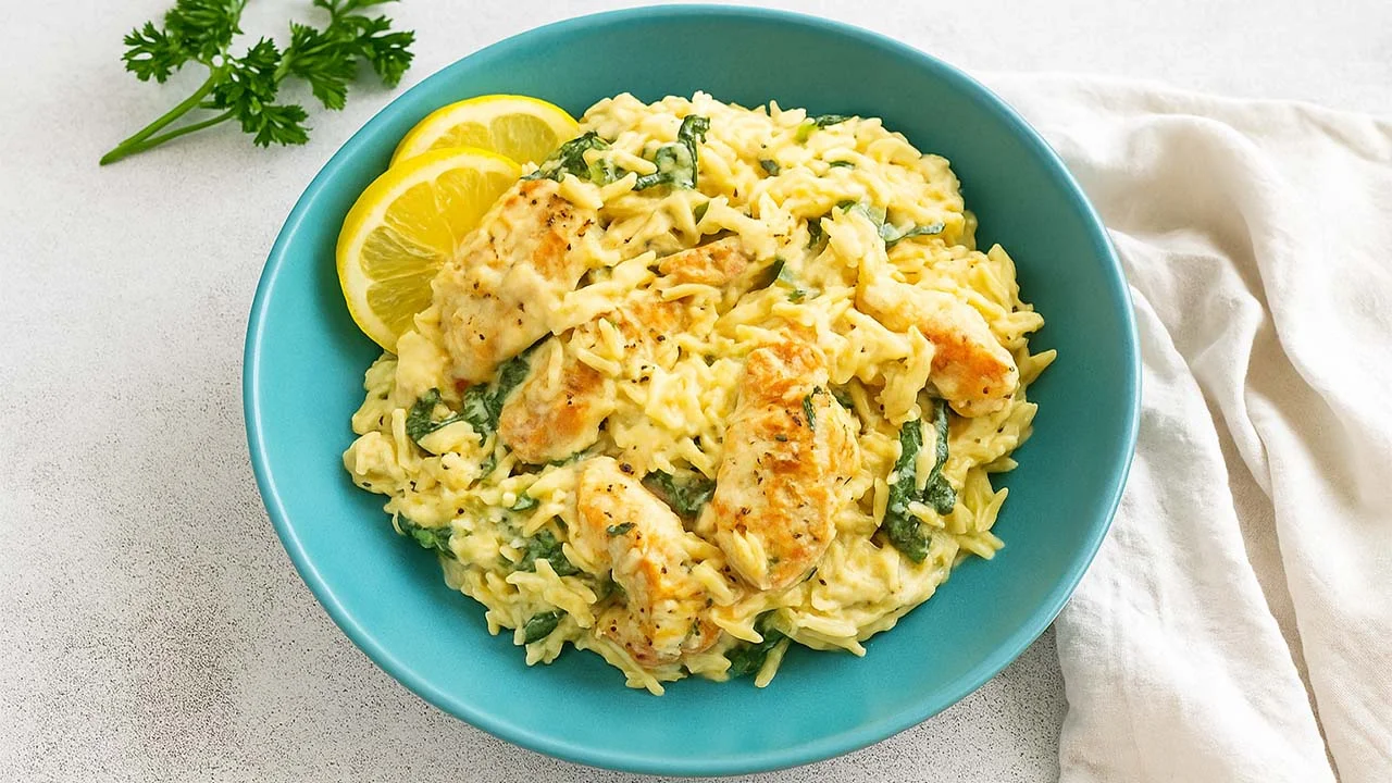 Creamy Lemon Chicken Orzo – Easy One Pot Dinner