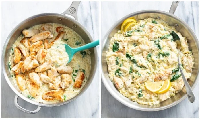 Creamy Lemon Chicken Orzo – Easy One Pot Dinner