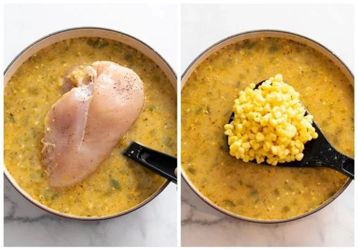 Creamy White Chicken Chili – Stovetop or Slow Cooker