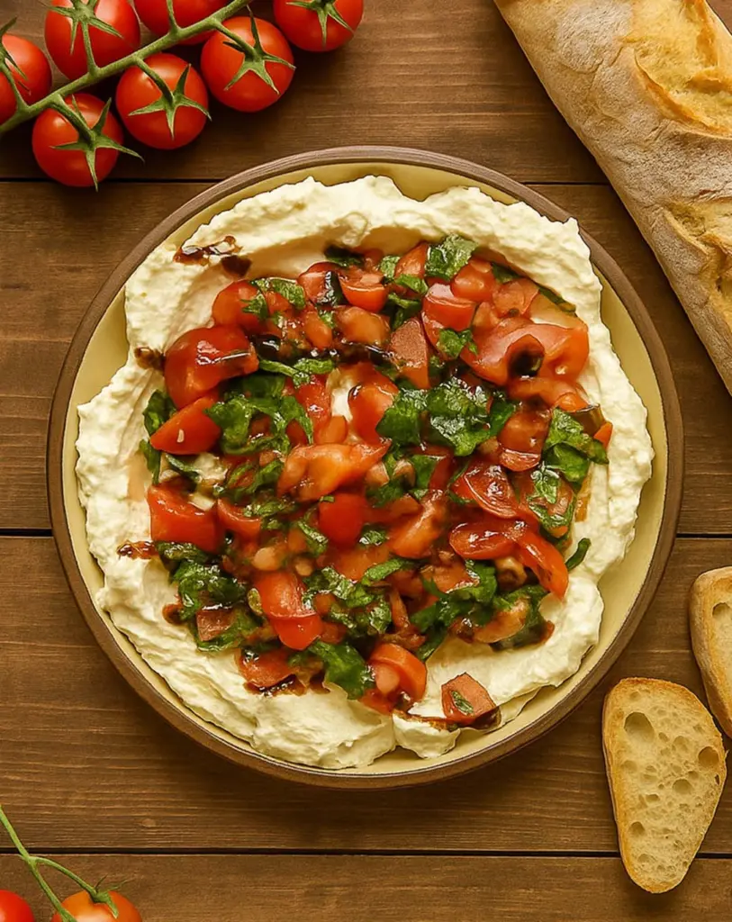 Christmas Bruschetta Dip in 5 Minutes – Easy Festive Appetizer Recipe