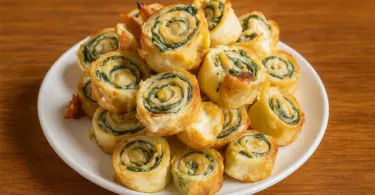 Christmas Spinach Dip Pinwheels – Easy Puff Pastry Appetizer Recipe