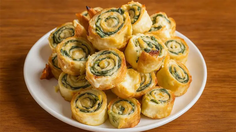 Christmas Spinach Dip Pinwheels – Easy Puff Pastry Appetizer Recipe