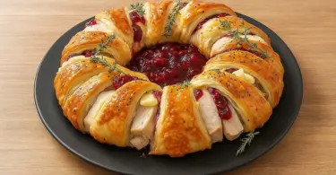 Christmas Turkey and Cranberry Crescent Ring – Easy Holiday Appetizer Recipe