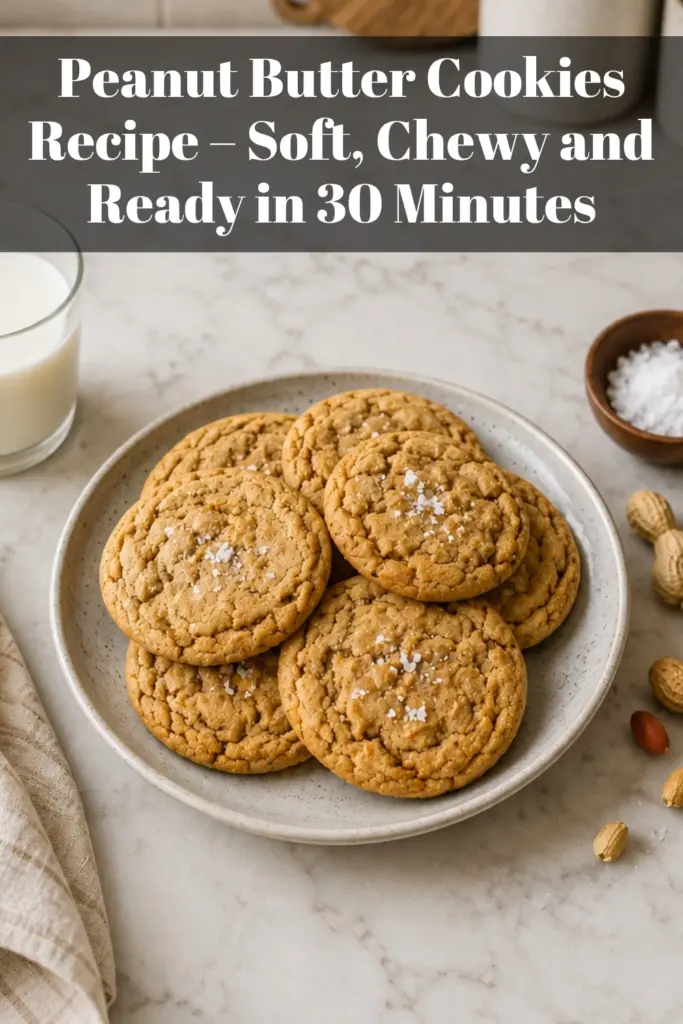 Peanut Butter Cookies Recipe – Soft, Chewy and Ready in 30 Minutes